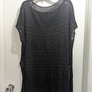 Black Crochet Cover-Up